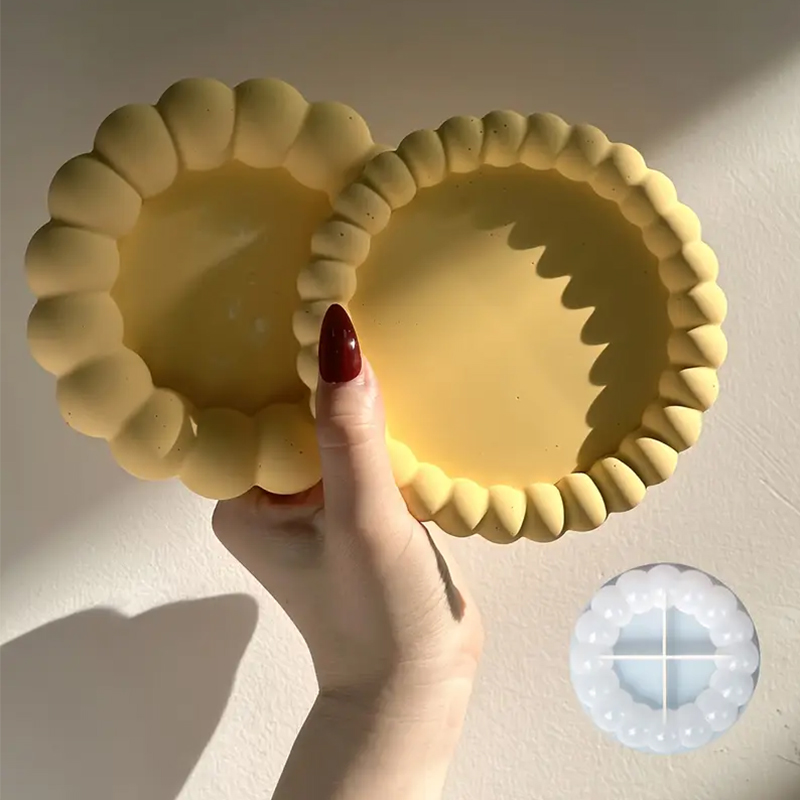 Coaster Mold Round - Cetakan Silikon Tatakan Baki Gelembung Bulat