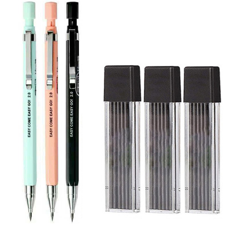 Set Pensil Mekanik 2.0mm Denga - Staedtler Pencil Lumocolor ulasan dan harga