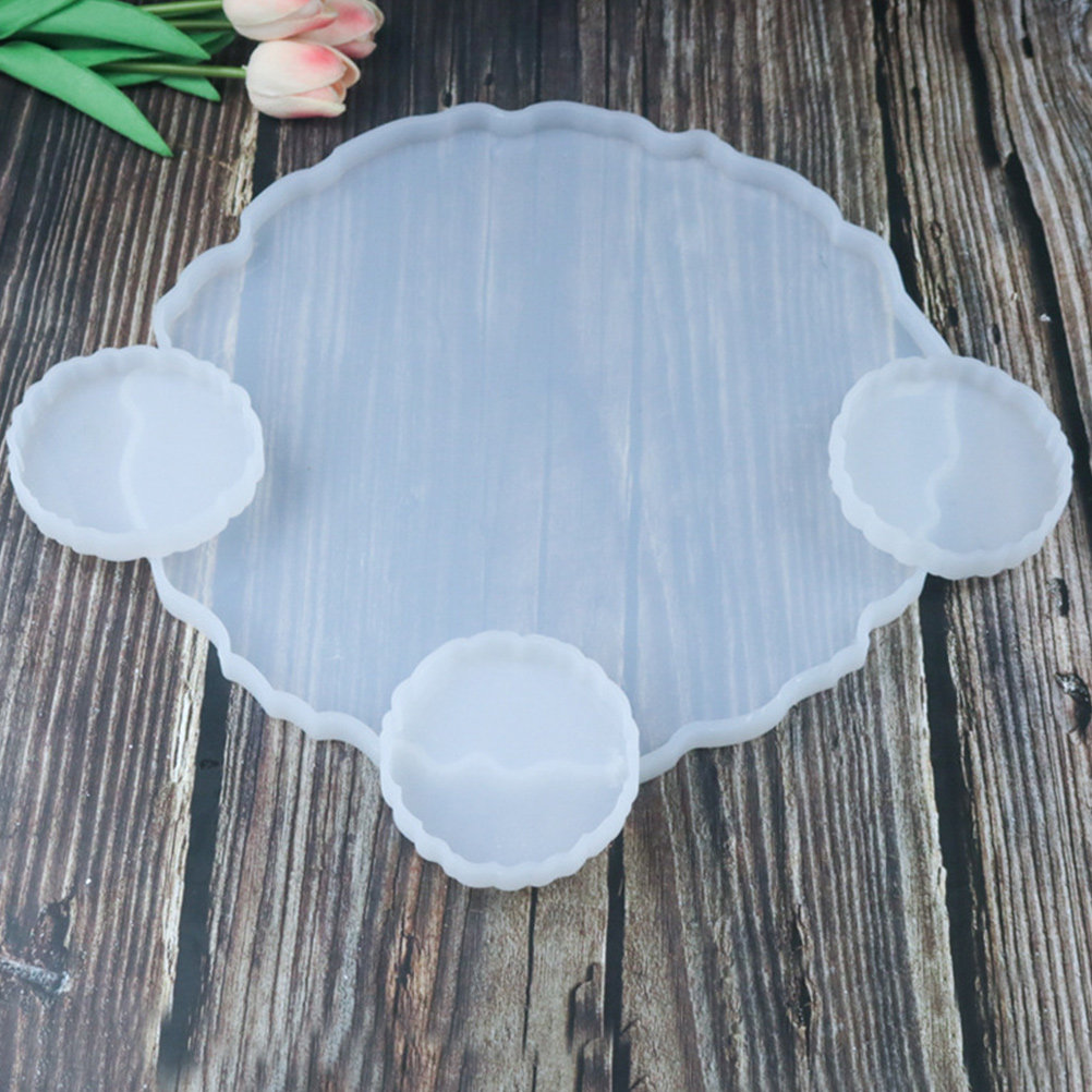 2Pcs Cetakan Resin Kristal Sil - Serving Tray Mold ulasan dan harga