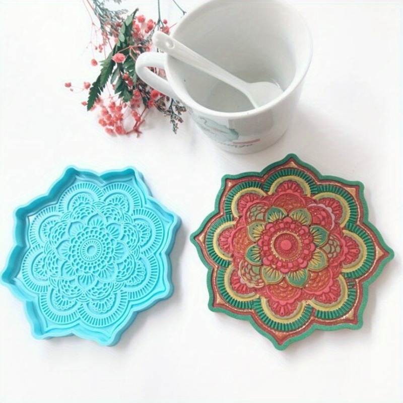 Mandala Coaster cetakan siliko - Coaster Mold Round ulasan dan harga