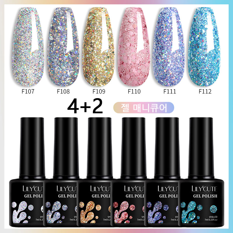 LILYCUTE 7ml 6 buah/set cat ku - Resin Glitter Pack ulasan dan harga